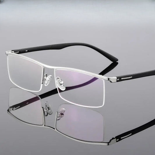 Unisex Square Semi-Rimless TR90 Prescription Glasses P8831 — view 1 | Rx Spectacle