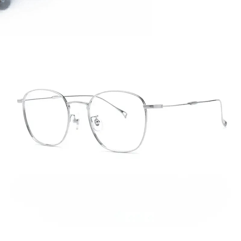 Unisex Square Full Rim Titanium Prescription Glasses 686247 — view 4 | Rx Spectacle