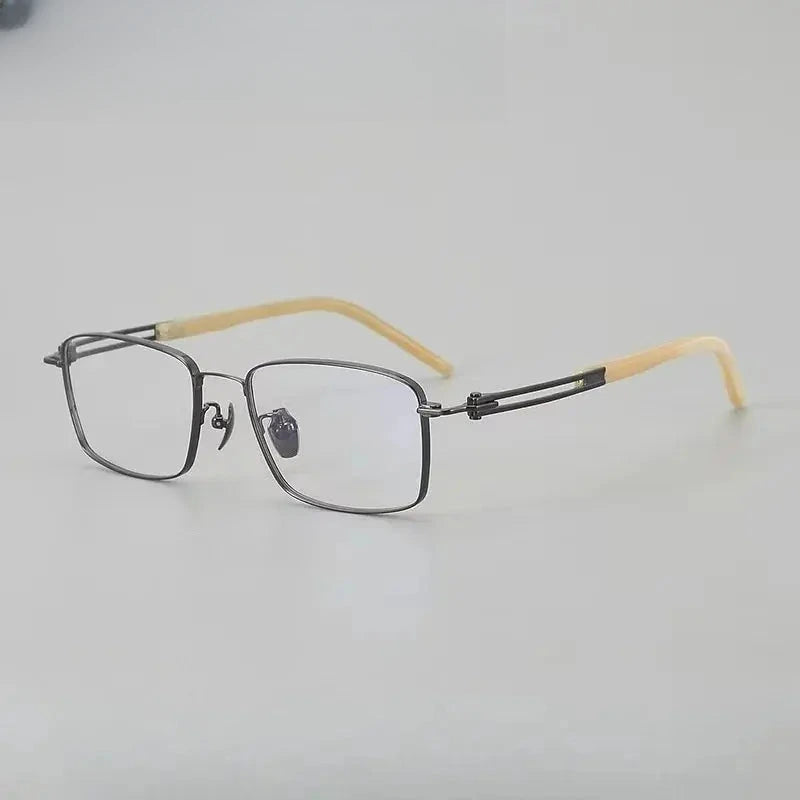 Men's Square Full Rim Titanium Prescription Glasses 611226 — view 3 | Rx Spectacle