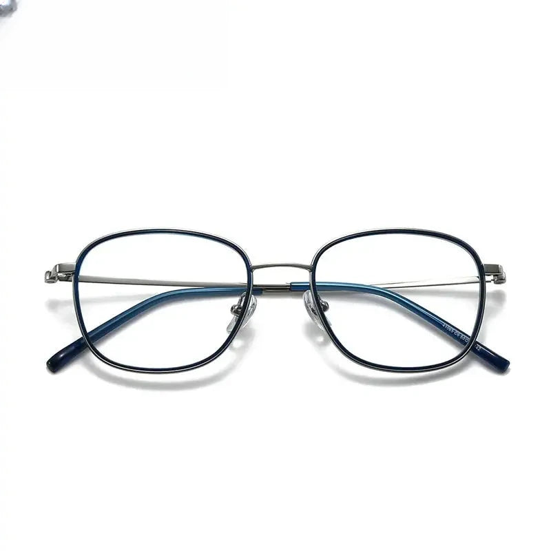Women's Square Full Rim Titanium Prescription Glasses 641065 — view 11 | Rx Spectacle