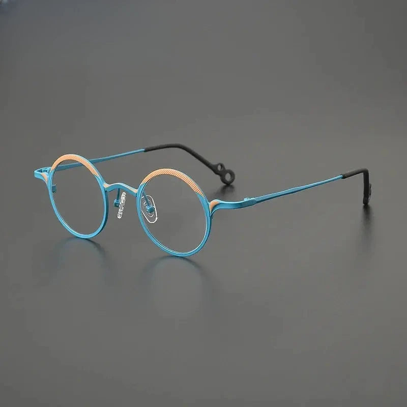 Women's Round Full Rim Titanium Prescription Glasses G85869 — view 4 | Rx Spectacle