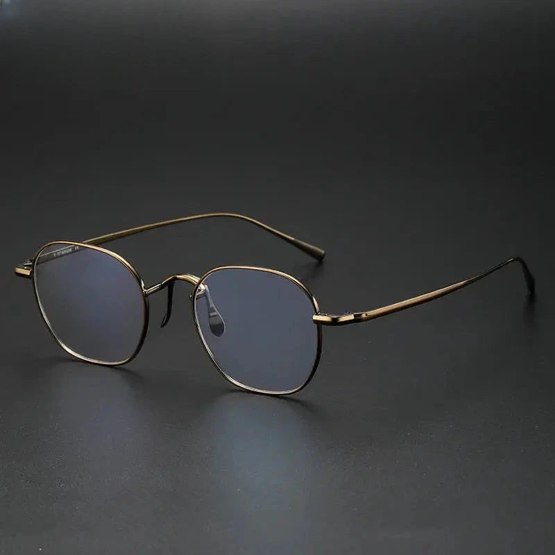 Women's Polygon Full Rim Titanium Prescription Glasses 464544 — view 3 | Rx Spectacle