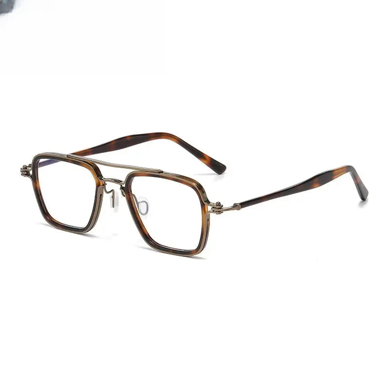 Men's Square Full Rim Titanium Prescription Glasses 985876 — view 4 | Rx Spectacle