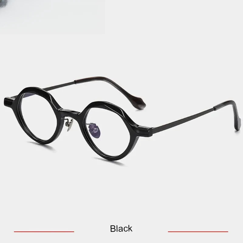 Unisex Oval Full Rim Titanium Prescription Glasses 96071 — view 4 | Rx Spectacle