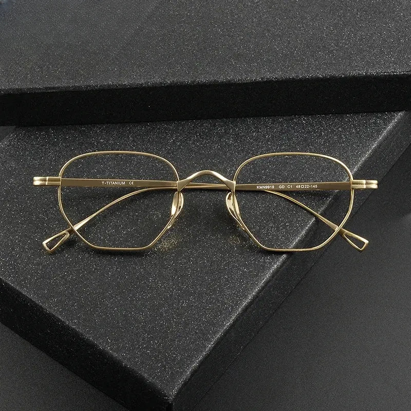 Men's Polygon Full Rim Titanium Prescription Glasses 29919 — view 1 | Rx Spectacle