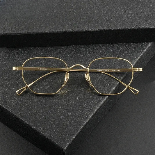 Men's Polygon Full Rim Titanium Prescription Glasses 29919 — view 1 | Rx Spectacle