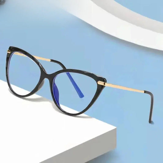 Women's Cat Eye Full Rim Titanium Prescription Glasses 901379 — view 1 | Rx Spectacle