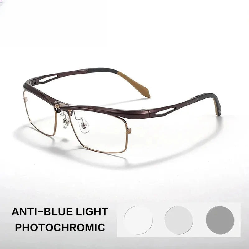 Unisex Square Full Rim Alloy Reading Glasses 679001 — view 7 | Rx Spectacle