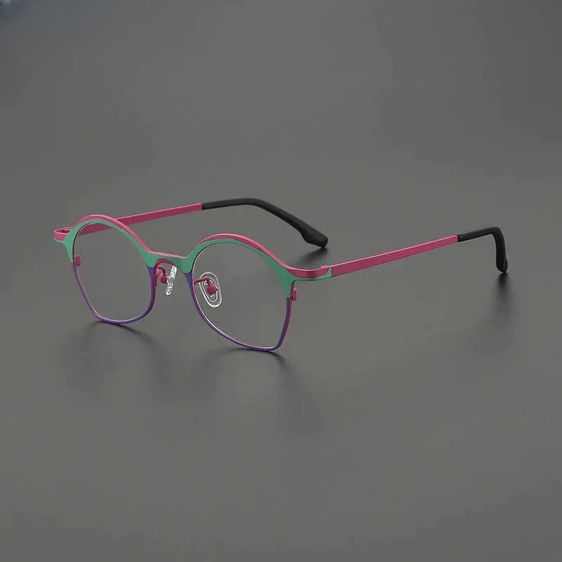 Women's Oval Full Rim Titanium Prescription Glasses G85847 — view 3 | Rx Spectacle