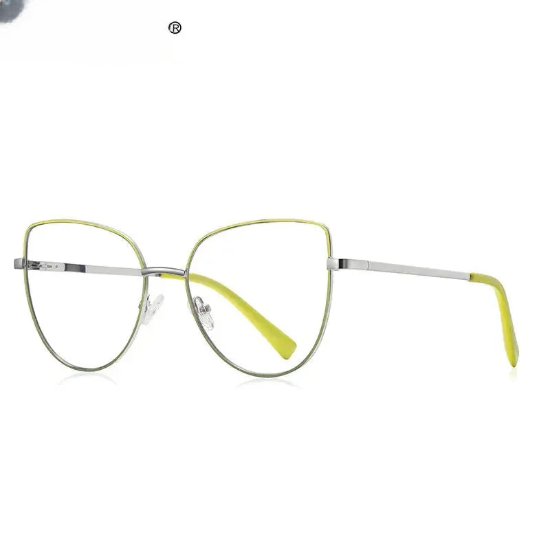 Unisex Cat Eye Full Rim Titanium Reading Glasses 3081 — view 5 | Rx Spectacle