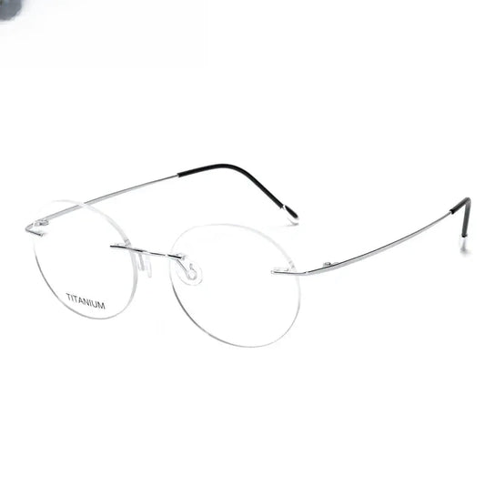 Women's Oval Rimless Titanium Prescription Glasses 316012 — view 1 | Rx Spectacle