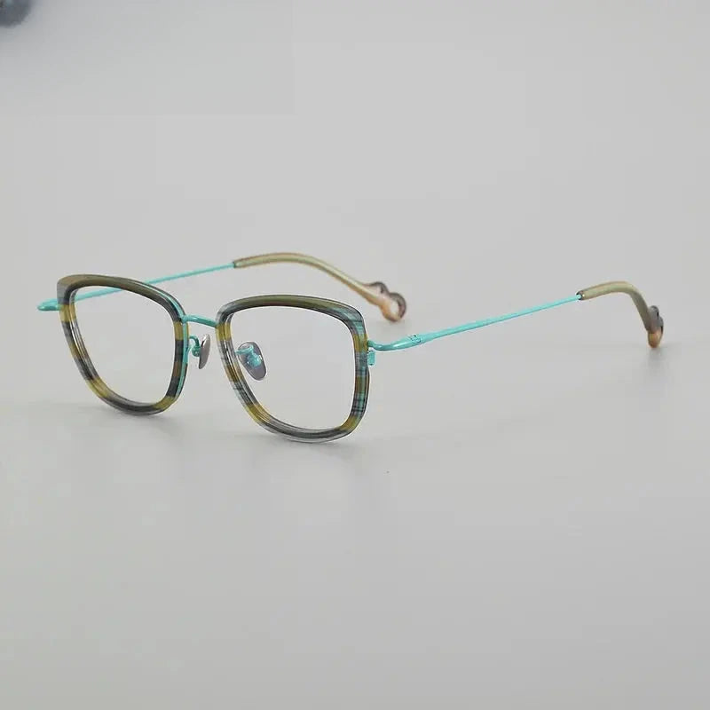 Unisex Square Full Rim Titanium Prescription Glasses 775965 — view 3 | Rx Spectacle