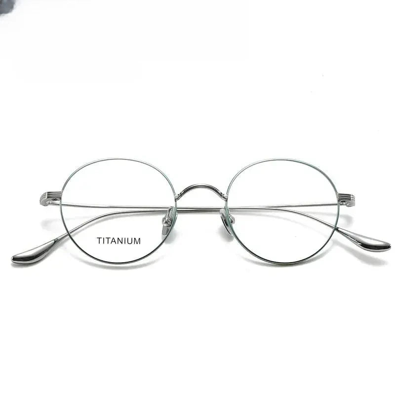 Women's Round Full Rim Titanium Prescription Glasses 403061 — view 3 | Rx Spectacle