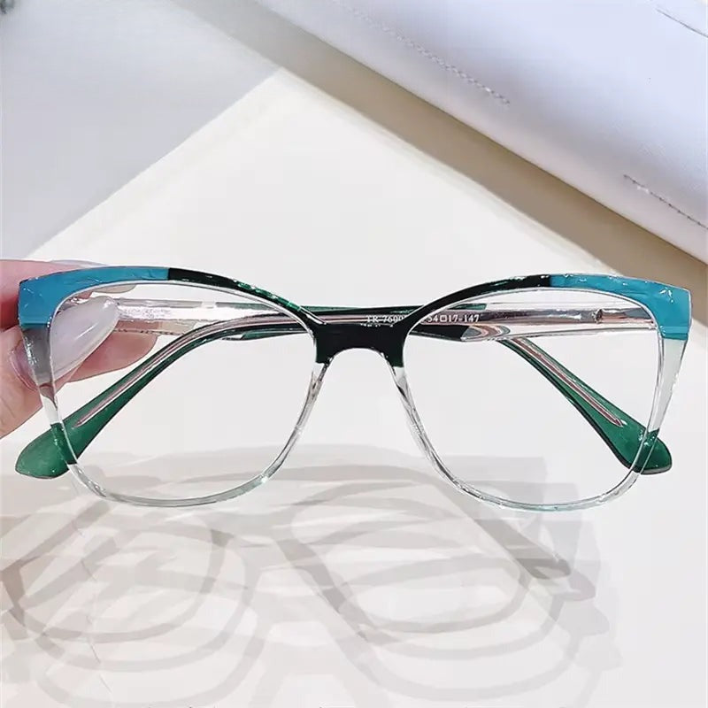 Women's Cat Eye Full Rim Titanium Prescription Glasses 76003 — view 1 | Rx Spectacle