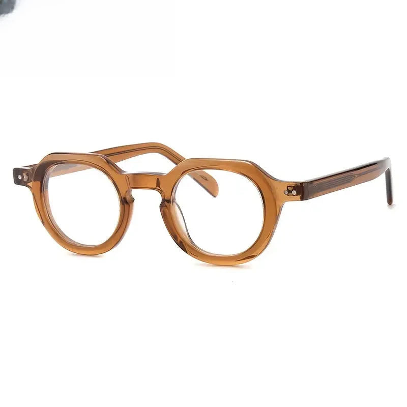 Unisex Round Full Rim Acetate Flat Top Prescription Glasses G56071 — view 6 | Rx Spectacle