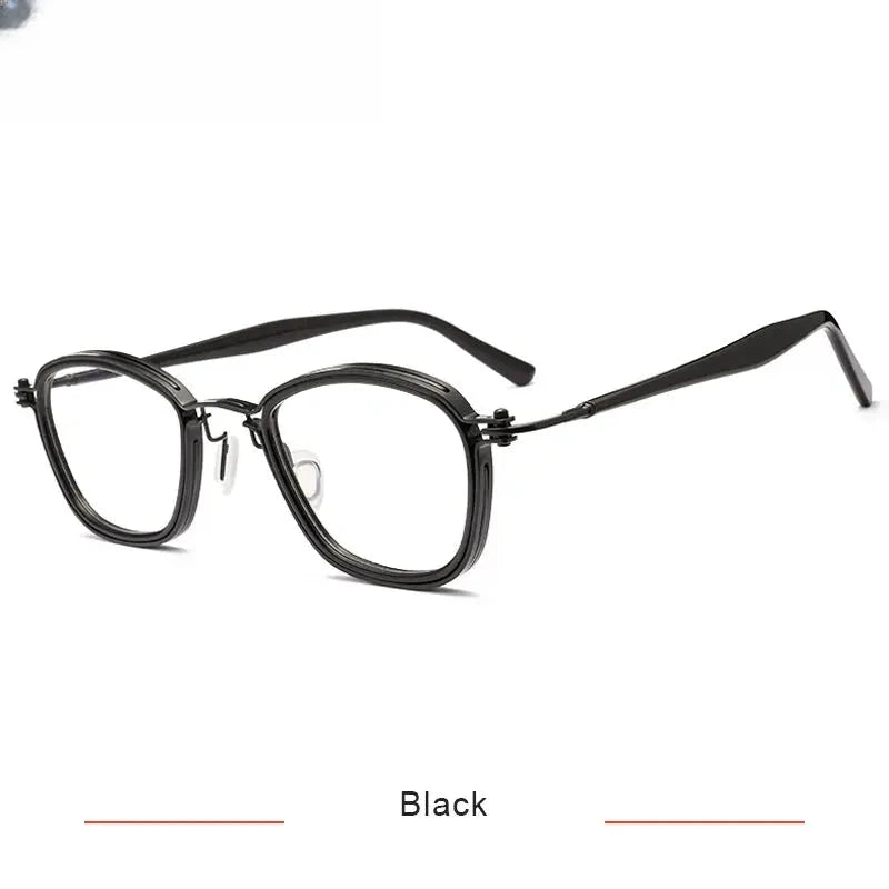 Men's Oval Full Rim Titanium Prescription Glasses 55861 — view 3 | Rx Spectacle