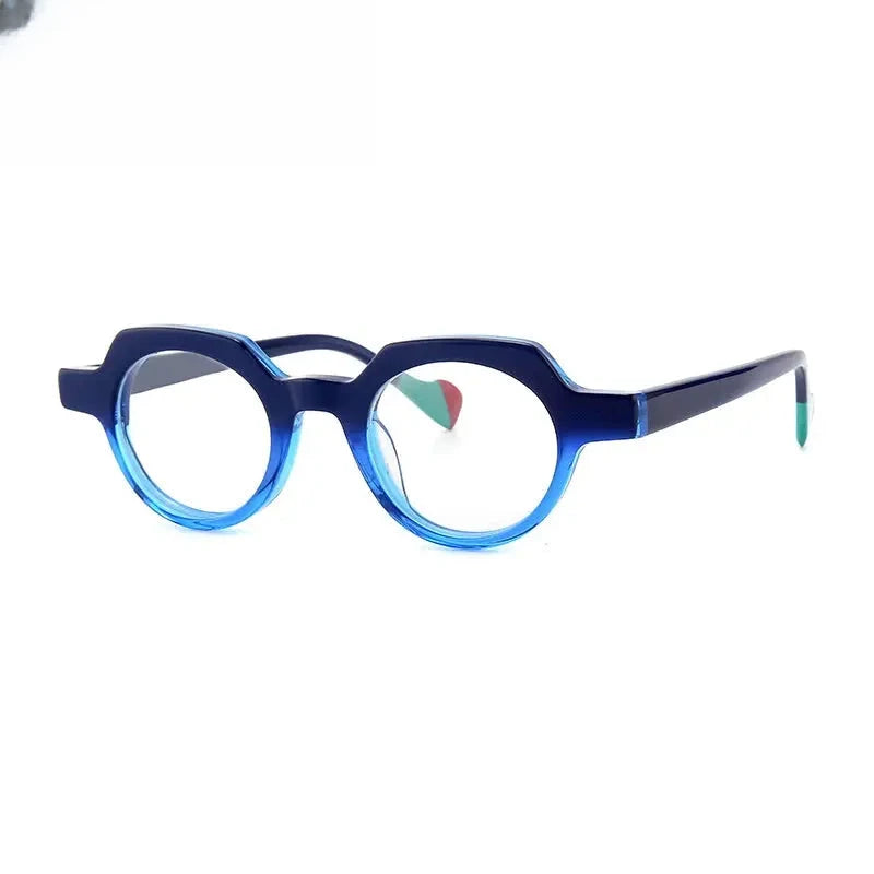 Women's Oval Full Rim Acetate Flat Top Prescription Glasses G56026 — view 7 | Rx Spectacle