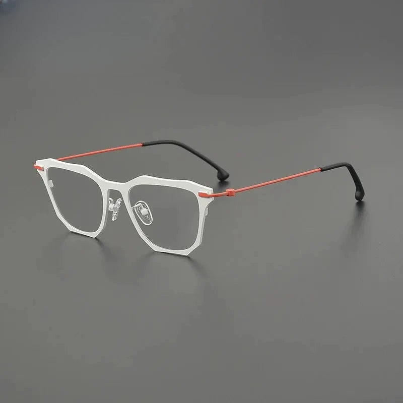 Unisex Browline Full Rim Titanium Prescription Glasses G85838 — view 5 | Rx Spectacle
