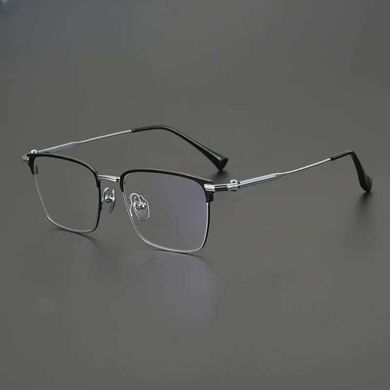 Unisex Square Full Rim Titanium Prescription Glasses Gxyj4010 — view 3 | Rx Spectacle