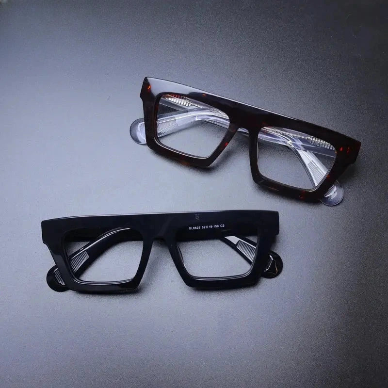 Unisex Square Full Rim Acetate Prescription Glasses Gxyj-1176 — view 3 | Rx Spectacle
