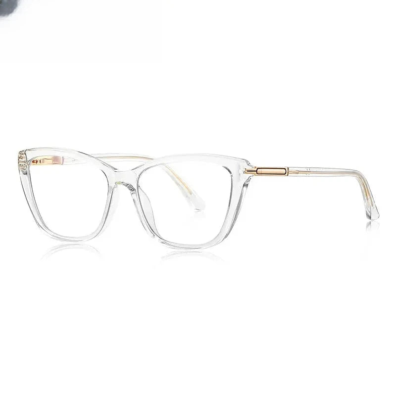 Women's Cat Eye Full Rim Titanium Prescription Glasses 882233 — view 6 | Rx Spectacle