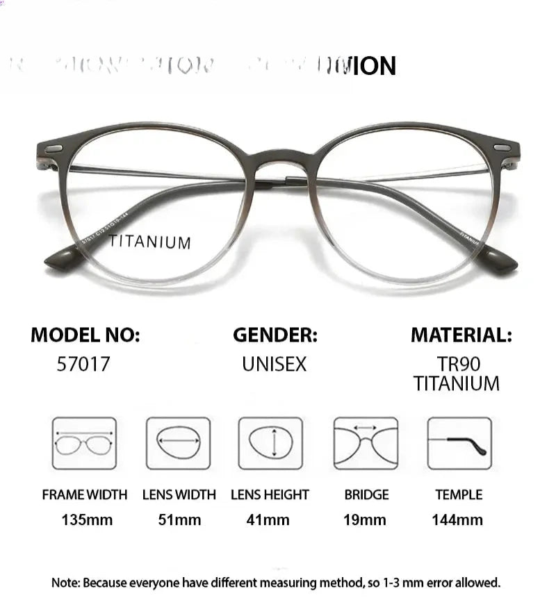 Women's Square Full Rim Titanium Prescription Glasses 657017 — view 2 | Rx Spectacle