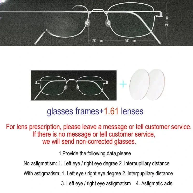 Unisex Oval Full Rim Stainless Steel Screwless Prescription Glasses 61425 — view 8 | Rx Spectacle