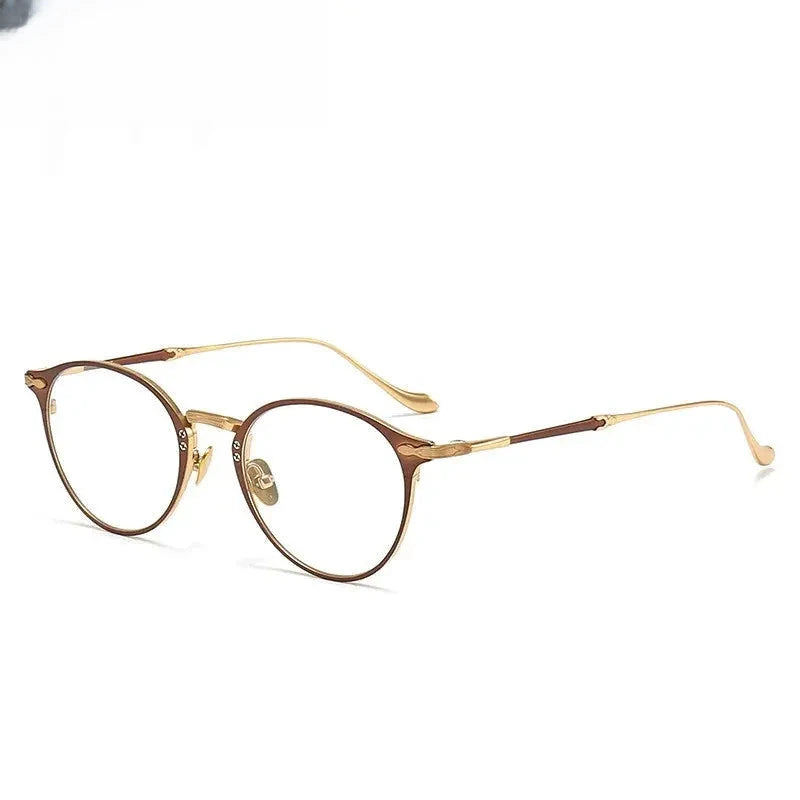 Women's Round Full Rim Titanium Prescription Glasses 883112 — view 7 | Rx Spectacle