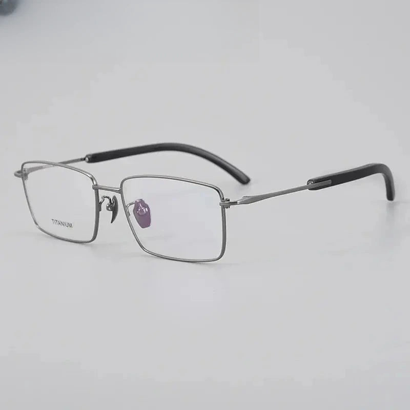 Men's Square Full Rim Titanium Prescription Glasses 612301 — view 3 | Rx Spectacle