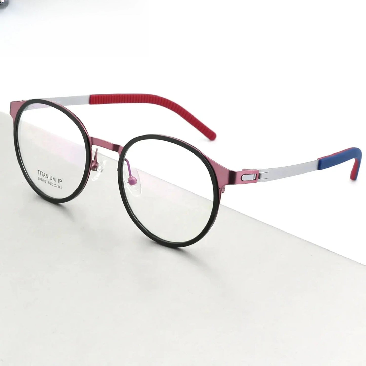 Unisex Round Full Rim Titanium Sports Glasses 202205 — view 5 | Rx Spectacle