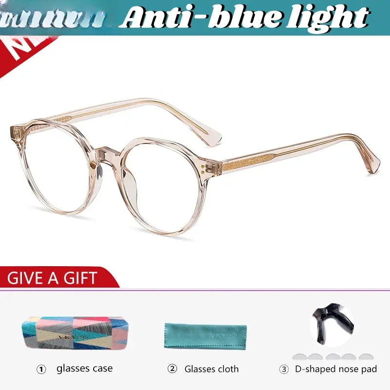 Women's Oval Full Rim Titanium Flat Top Reading Glasses 20849 — view 4 | Rx Spectacle