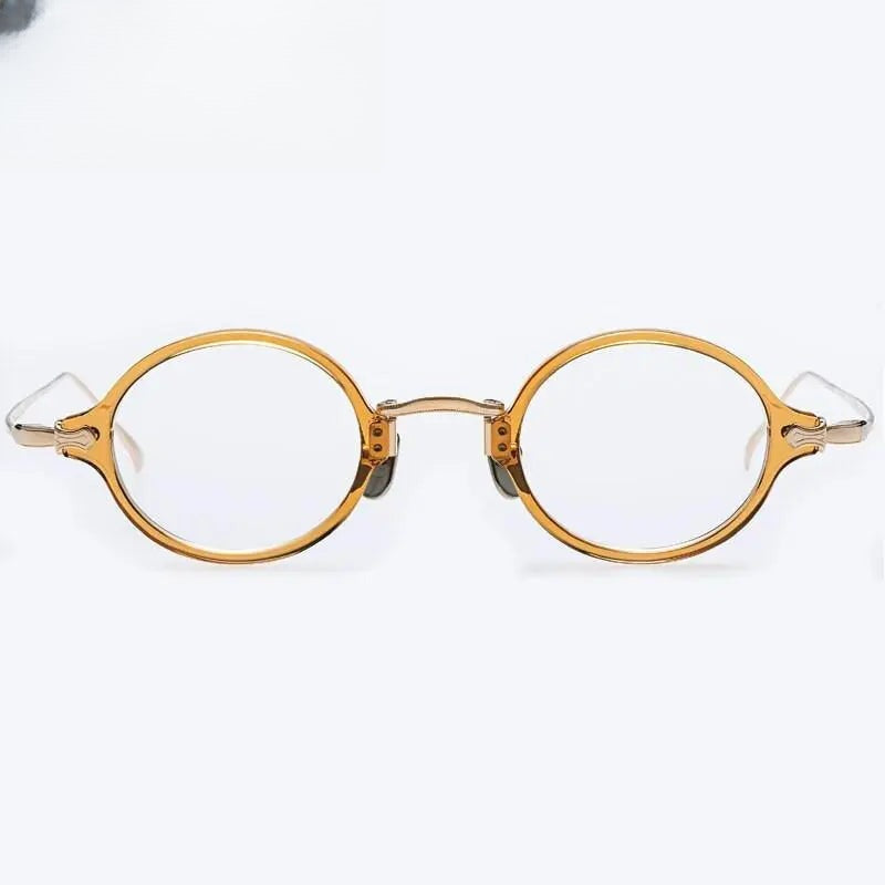 Unisex Round Full Rim Titanium Prescription Glasses Gxyj969 — view 5 | Rx Spectacle
