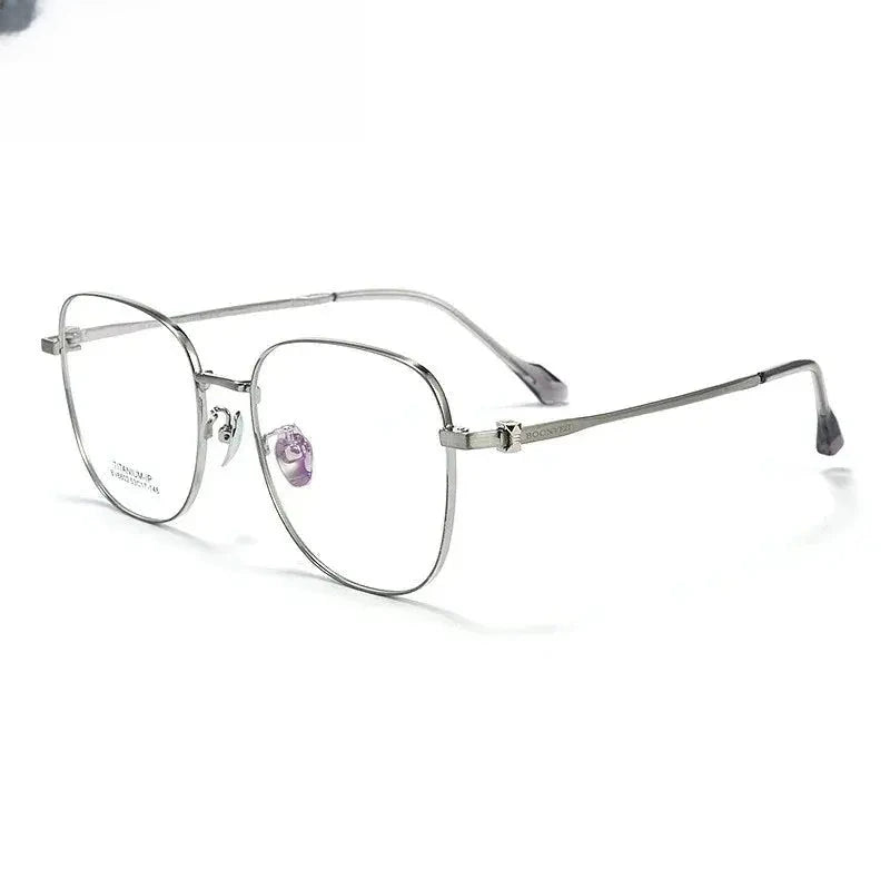 Unisex Polygon Full Rim Titanium Prescription Glasses 876602 — view 5 | Rx Spectacle