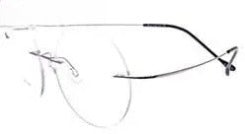 Unisex Round Rimless Titanium Prescription Glasses 9613 — view 3 | Rx Spectacle