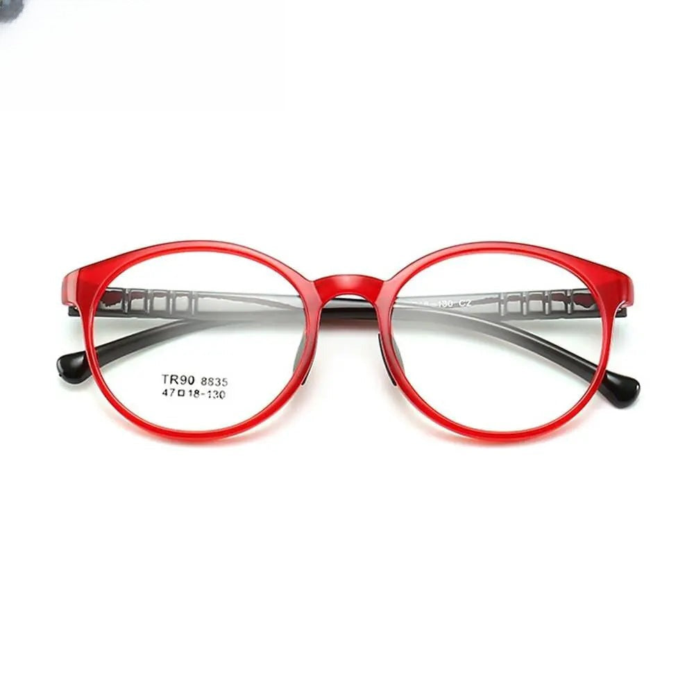 Unisex Round Full Rim Titanium Prescription Glasses 8835 — view 1 | Rx Spectacle