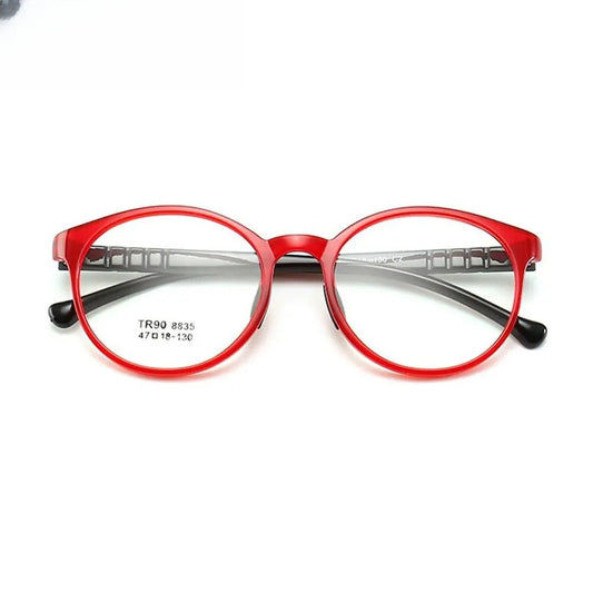 Unisex Round Full Rim Titanium Prescription Glasses 8835 — view 1 | Rx Spectacle