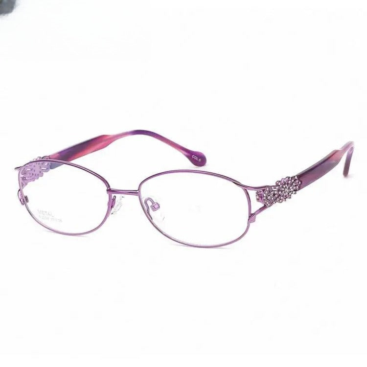 Women's Oval Full Rim Titanium Prescription Glasses 2399 — view 8 | Rx Spectacle