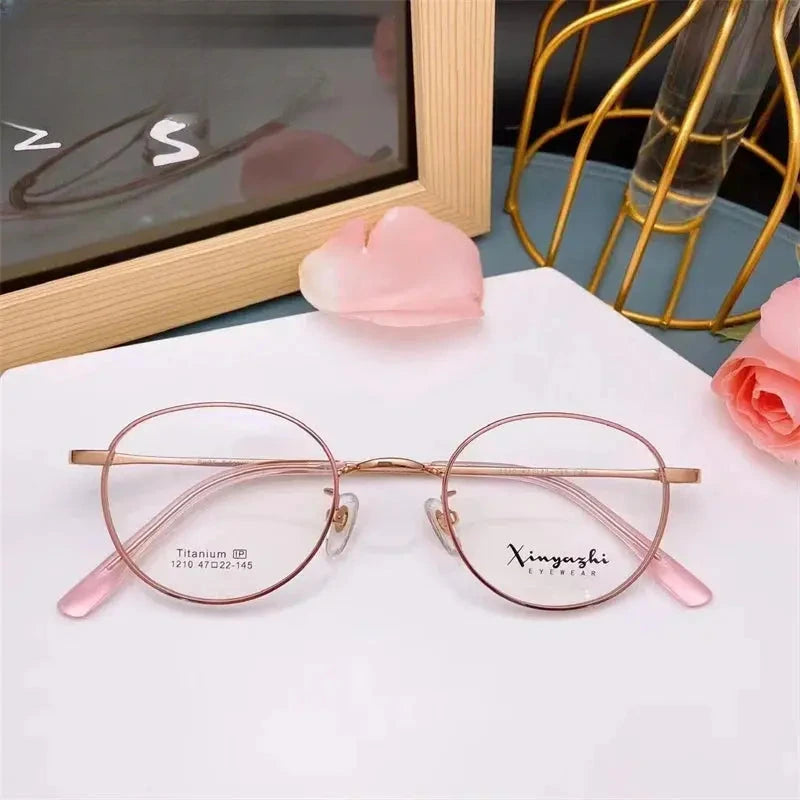 Unisex Oval Full Rim Titanium Prescription Glasses 881210 — view 5 | Rx Spectacle