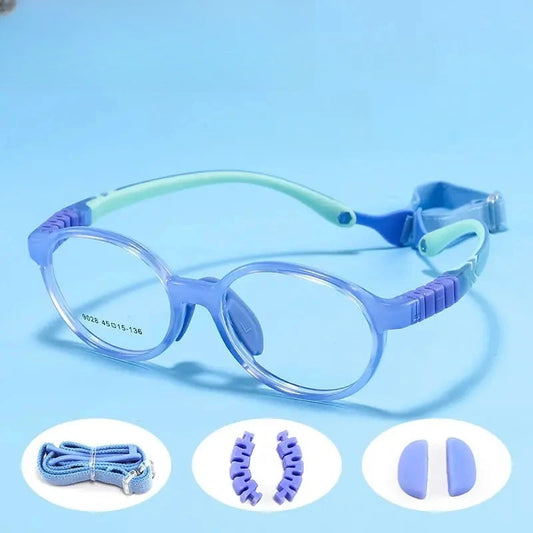 Unisex Round Full Rim TR90 Prescription Glasses 9028 — view 1 | Rx Spectacle