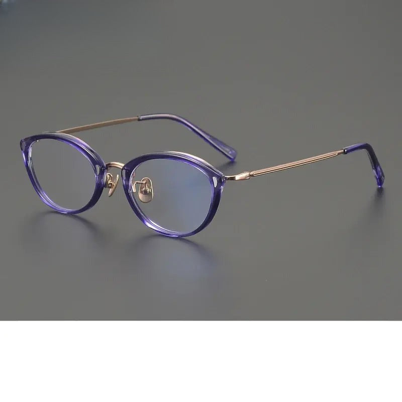 Unisex Oval Full Rim Titanium Prescription Glasses 762156 — view 1 | Rx Spectacle