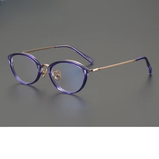 Unisex Oval Full Rim Titanium Prescription Glasses 762156 — view 1 | Rx Spectacle