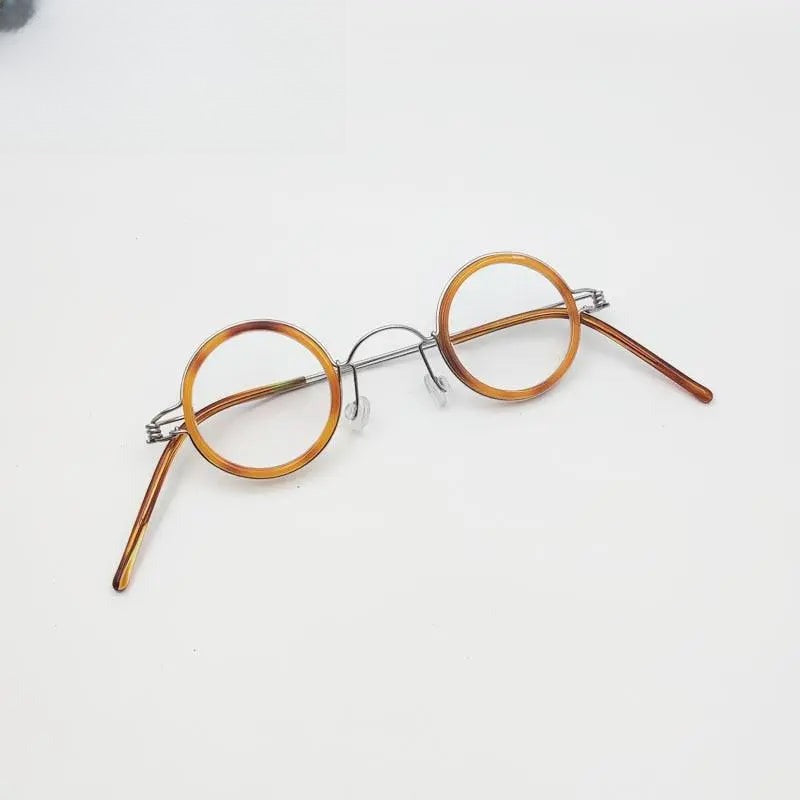 Unisex Round Full Rim Acetate Prescription Glasses Y060 — view 11 | Rx Spectacle