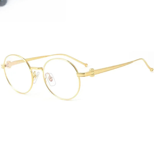 Women's Oval Full Rim Titanium Prescription Glasses 90293 — view 1 | Rx Spectacle