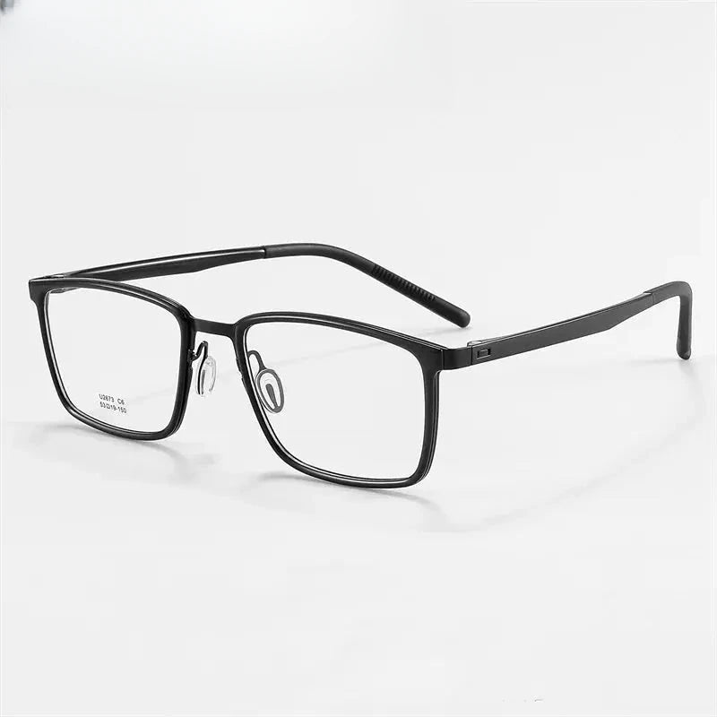 Women's Square Full Rim Titanium Prescription Glasses 612673 — view 5 | Rx Spectacle