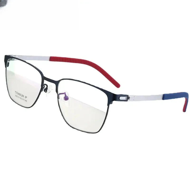 Women's Square Full Rim Titanium Screwless Prescription Glasses 202215 — view 4 | Rx Spectacle