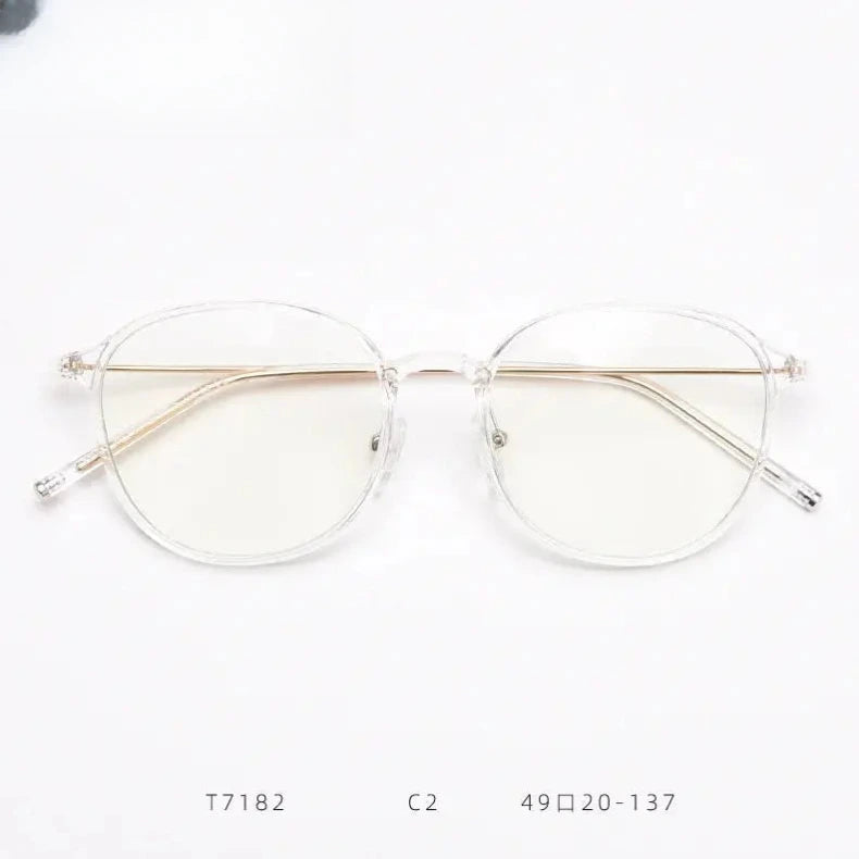 Women's Round Full Rim Titanium Prescription Glasses 718276 — view 3 | Rx Spectacle