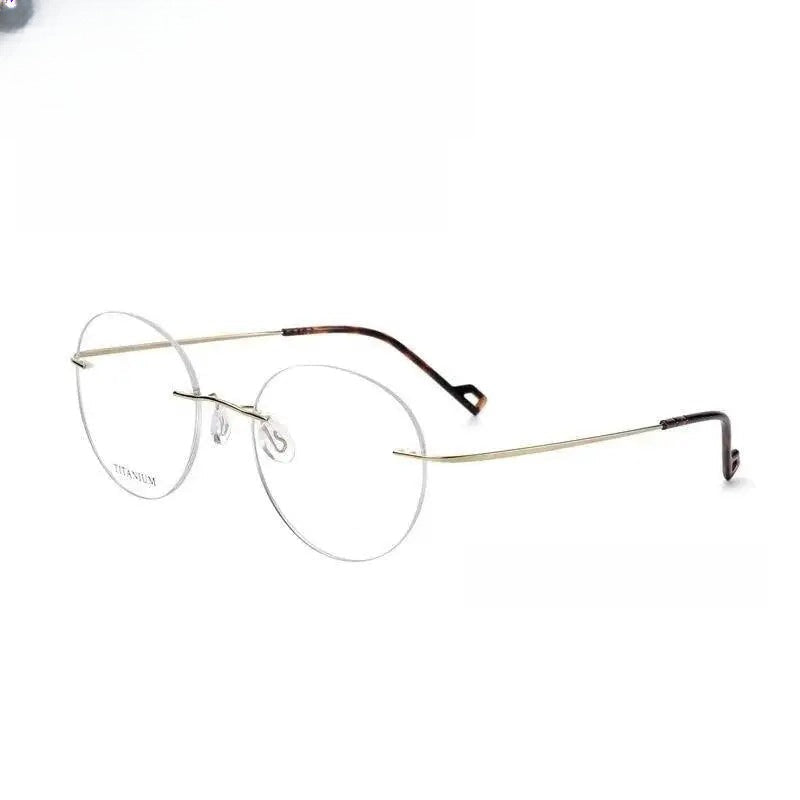Unisex Round Rimless Titanium Prescription Glasses Rt003a — view 1 | Rx Spectacle