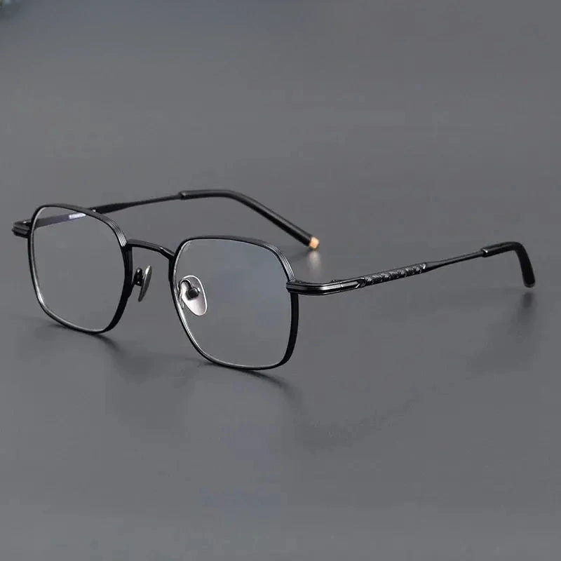 Unisex Polygon Full Rim Titanium Prescription Glasses 14221 — view 6 | Rx Spectacle