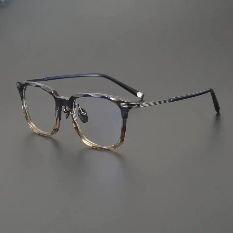Men's Square Full Rim Titanium Oversized Prescription Glasses 352514 — view 4 | Rx Spectacle