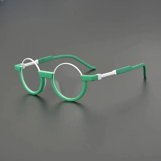 Unisex Round Full Rim Acetate Prescription Glasses G9366 — view 1 | Rx Spectacle